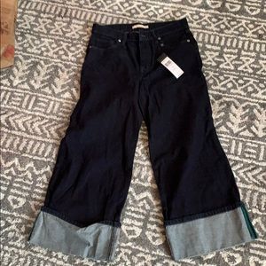Crop denim pants wideNWT
